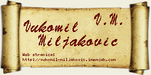 Vukomil Miljaković vizit kartica